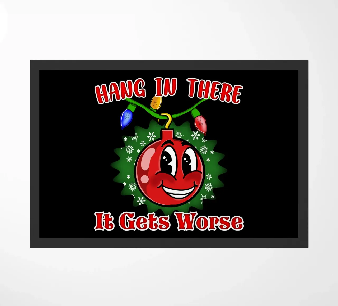 Divertente Pallone di Natale Hang in There zerbino da sillyindustries