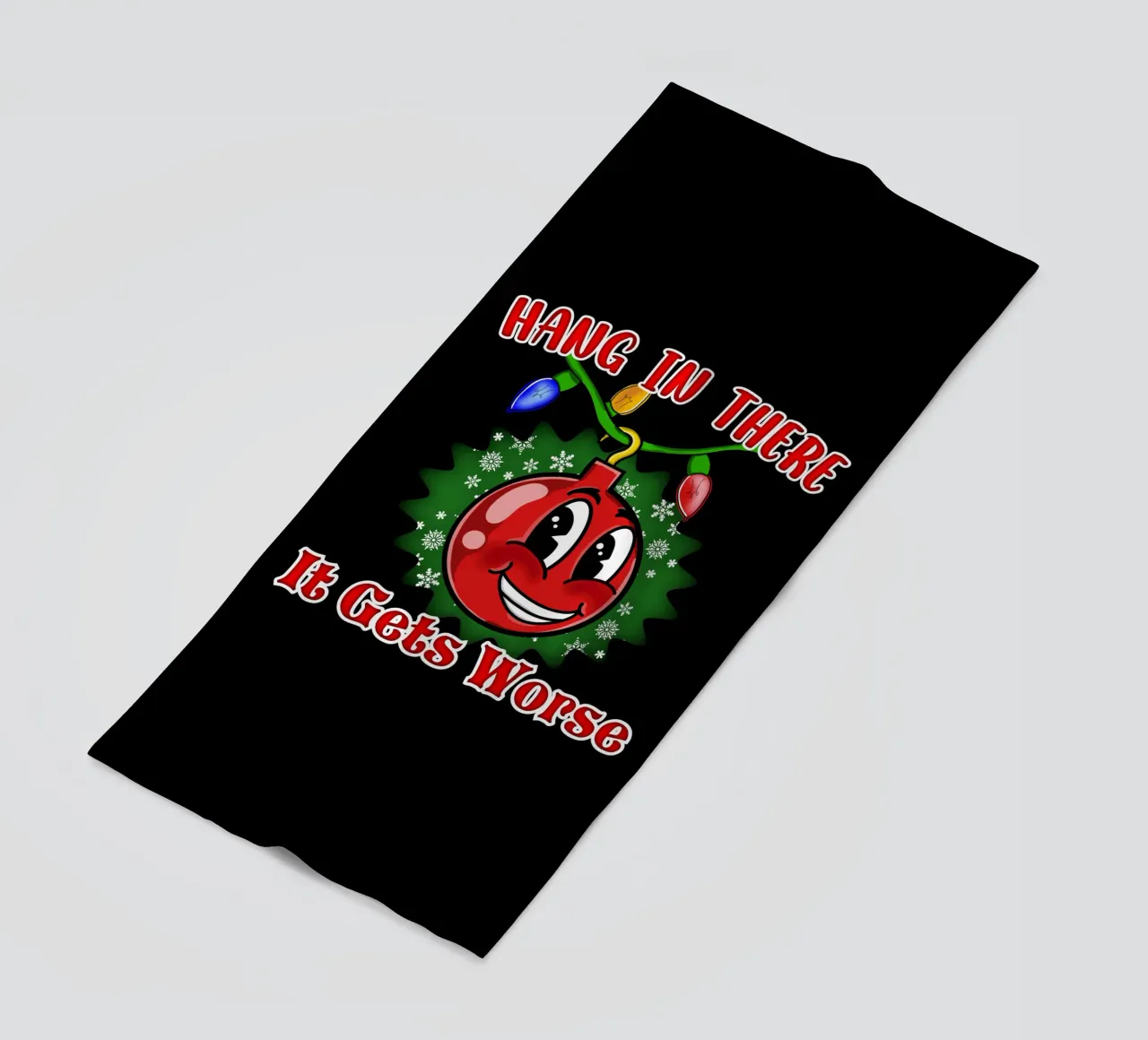 Divertente Pallone di Natale Hang in There telo mare da sillyindustries