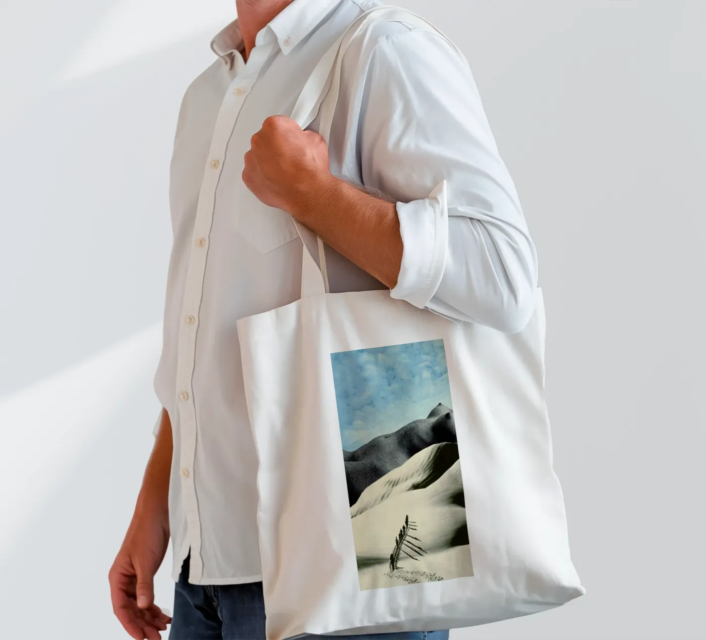 big push tote bag by Sammy Slabbinck