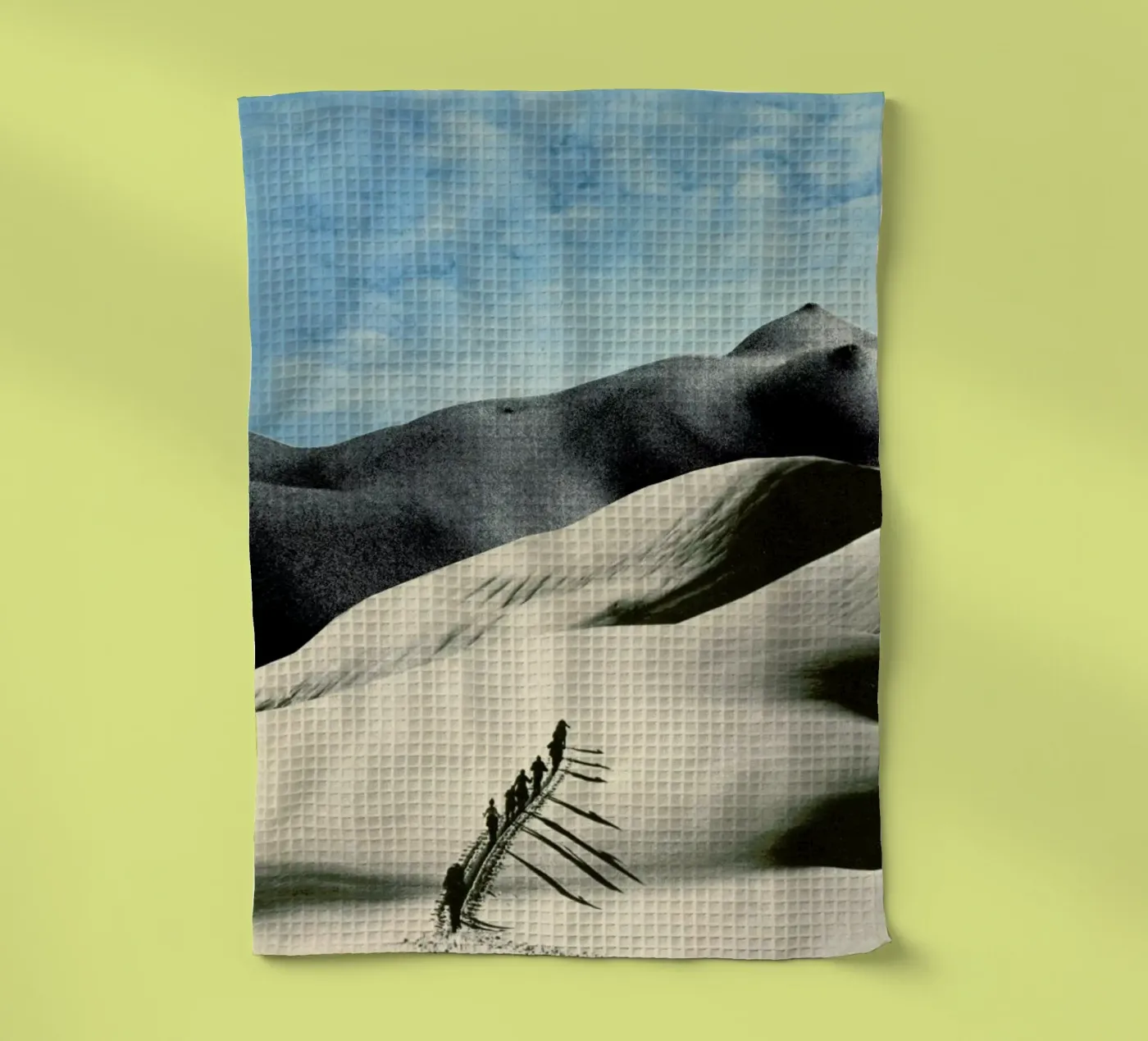 big push tea towel by Sammy Slabbinck