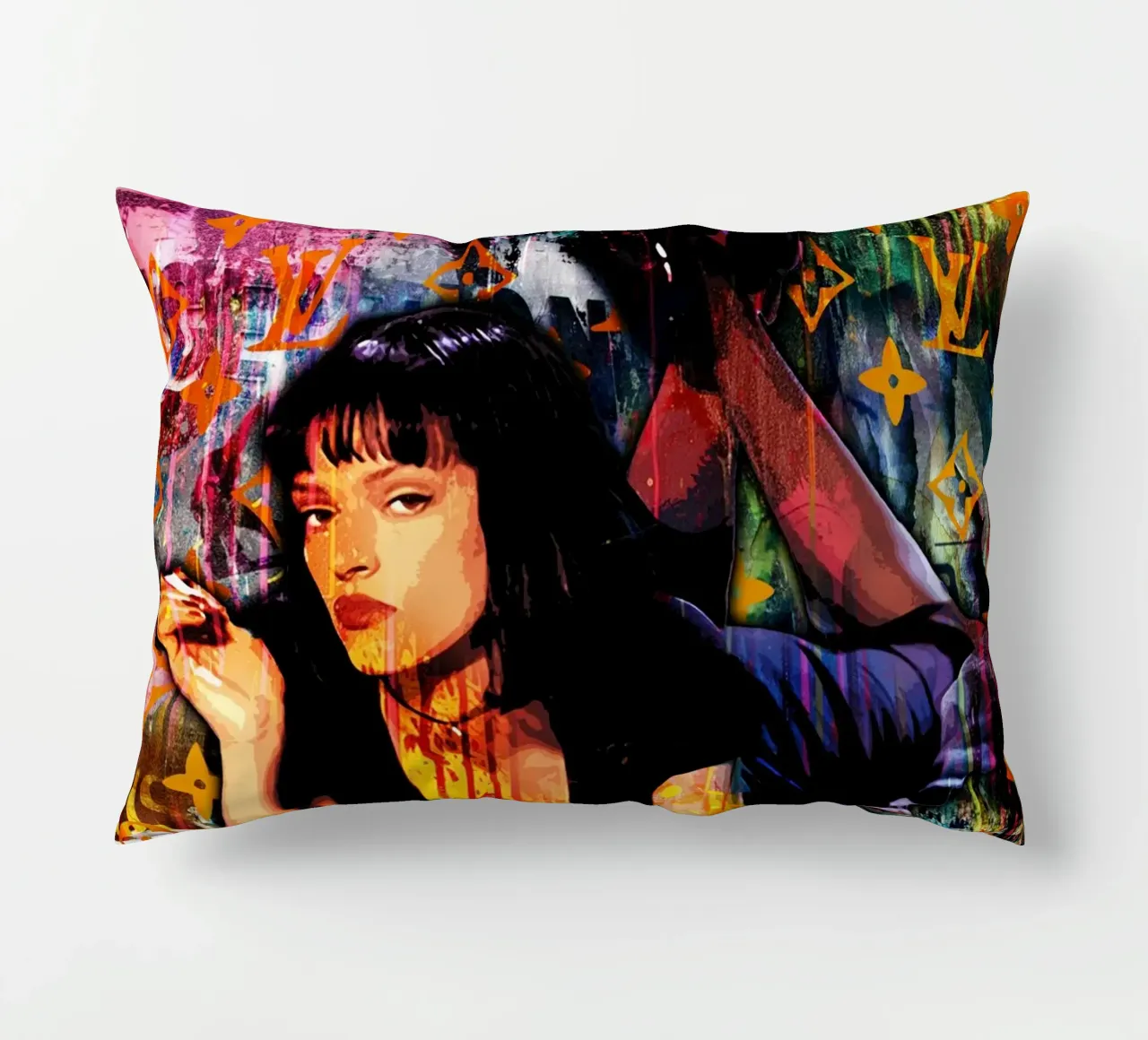 Pop Art Pulp Fiction Movie cuscino da FreeArtStudio
