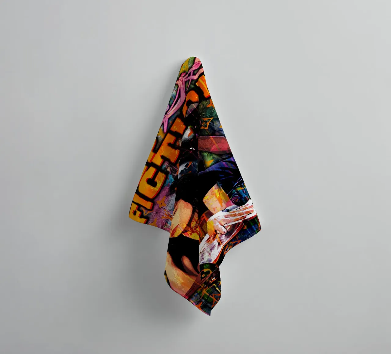 Pop Art Pulp Fiction Movie towel by FreeArtStudio
