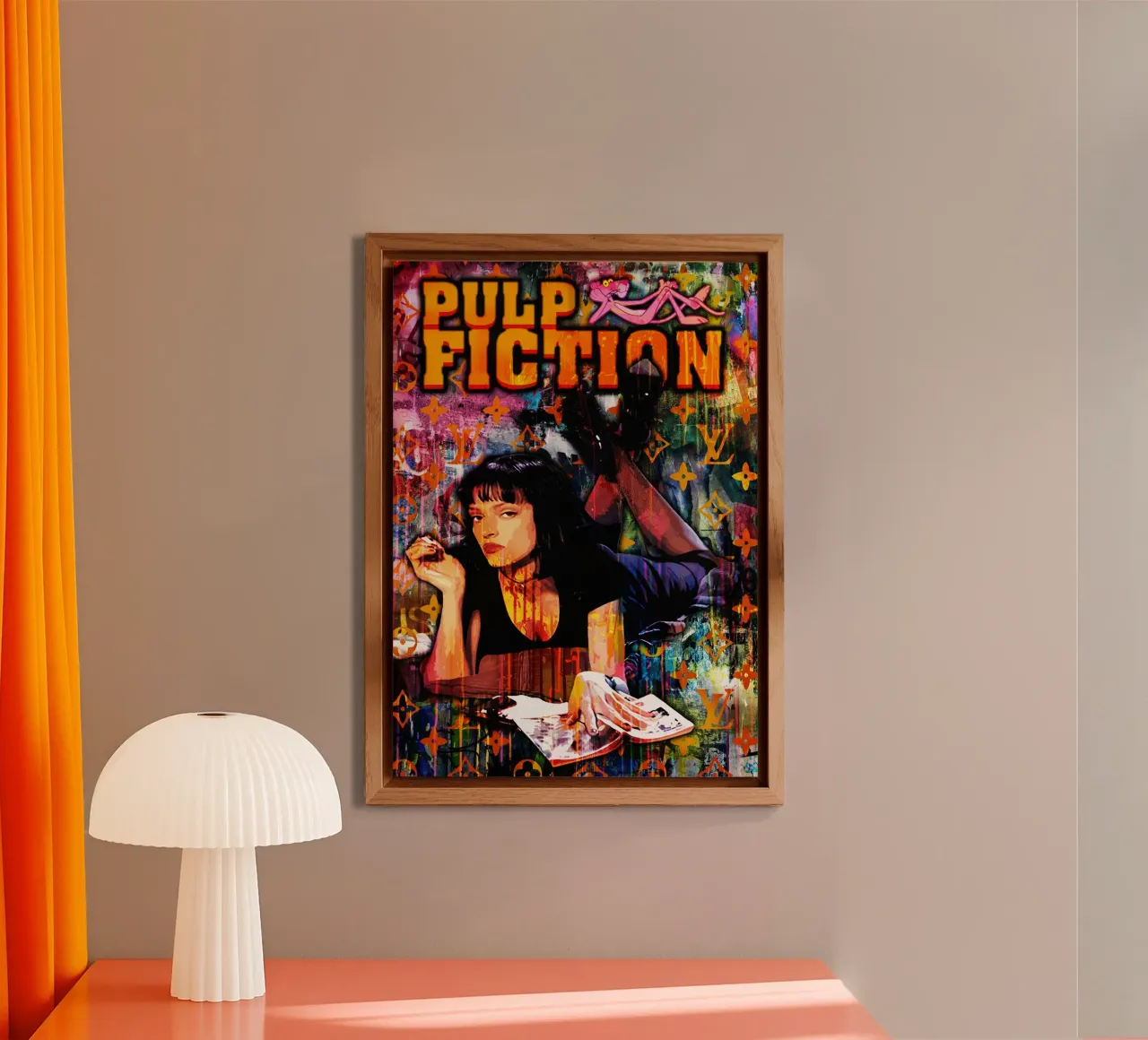 Pop Art Pulp Fiction Movie alluminio dibond da FreeArtStudio
