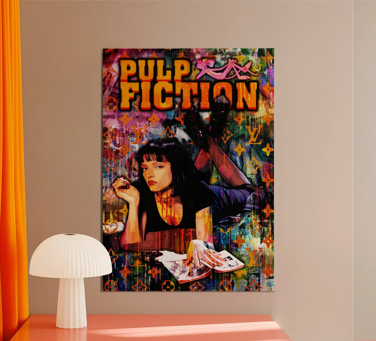 Pop Art Pulp Fiction Movie carta hahnemühle da FreeArtStudio