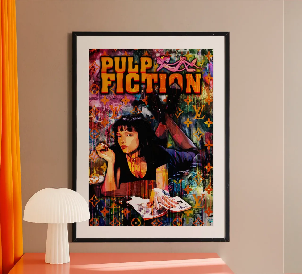 Pop Art Pulp Fiction Movie carta hahnemühle da FreeArtStudio