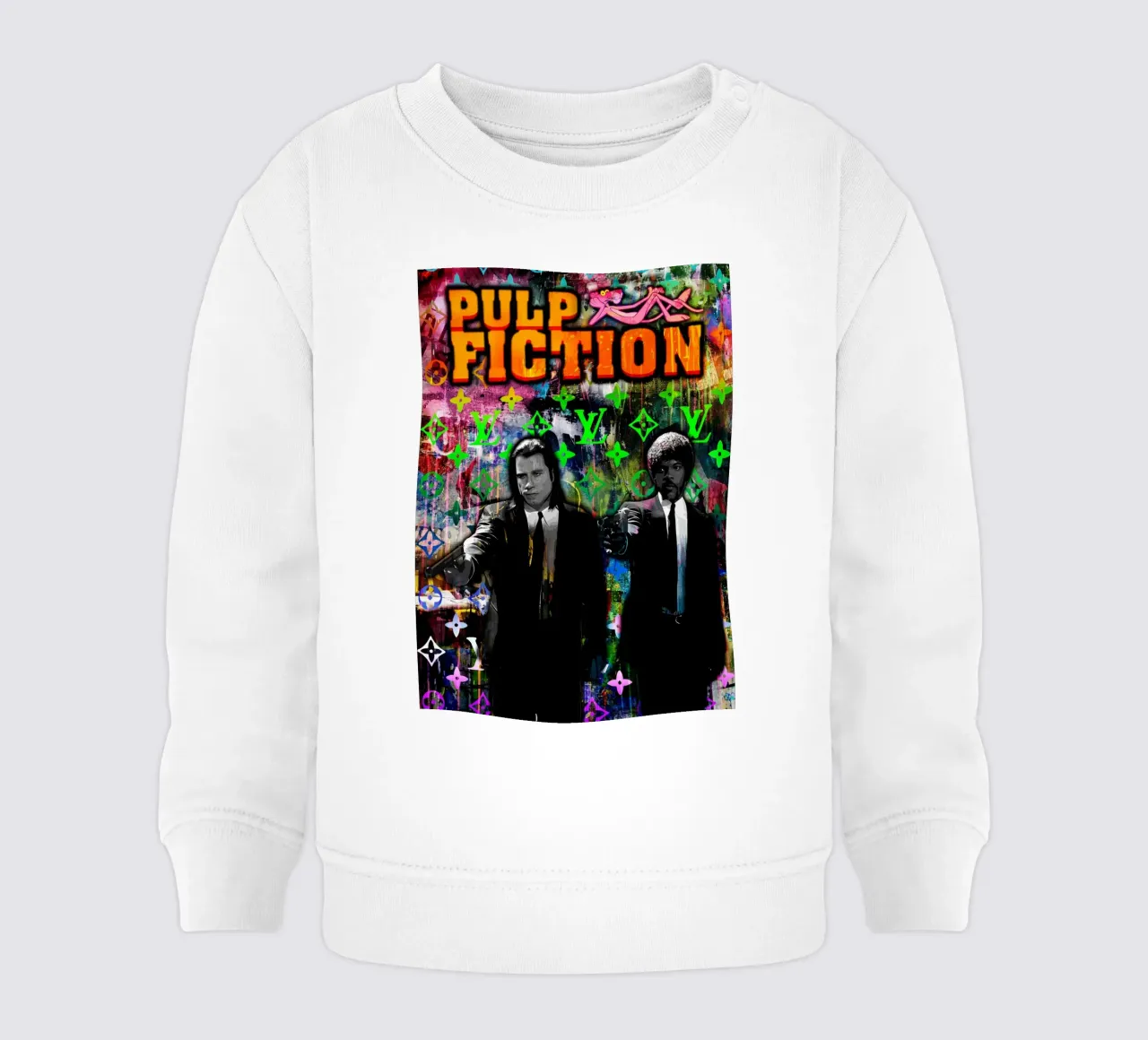 Pop Art Pup Fiction felpa neonato da FreeArtStudio
