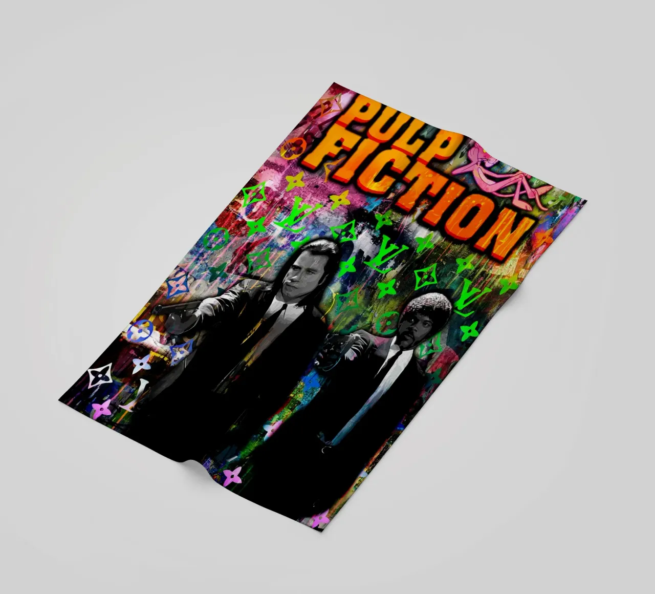 Pop Art Pup Fiction telo mare da FreeArtStudio