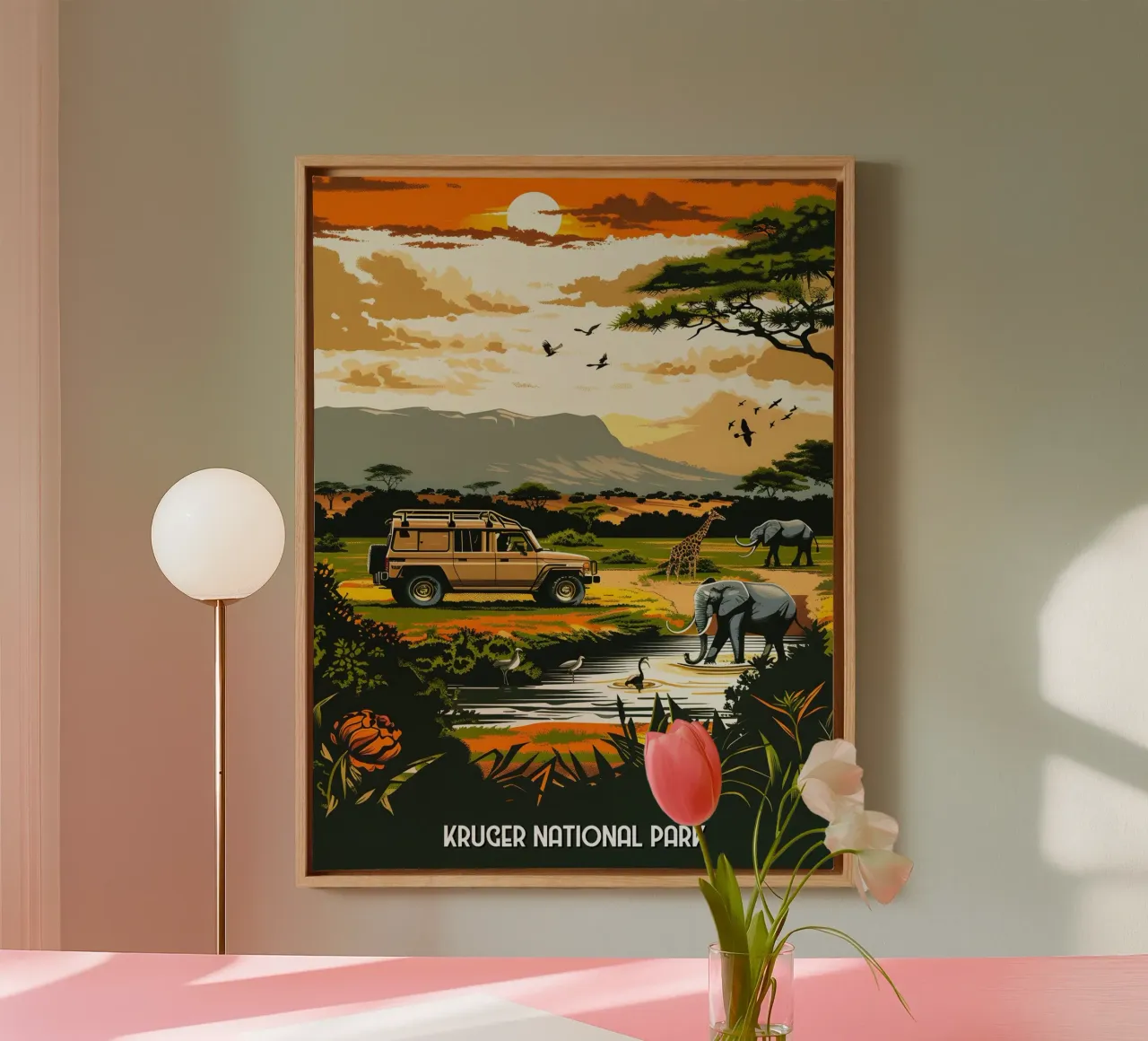 Kruger National Park tela con Cornice a cassetta da Travelstudio