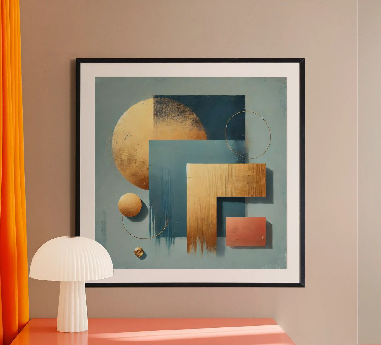 Art moderne pétrole or poster de abstrakt