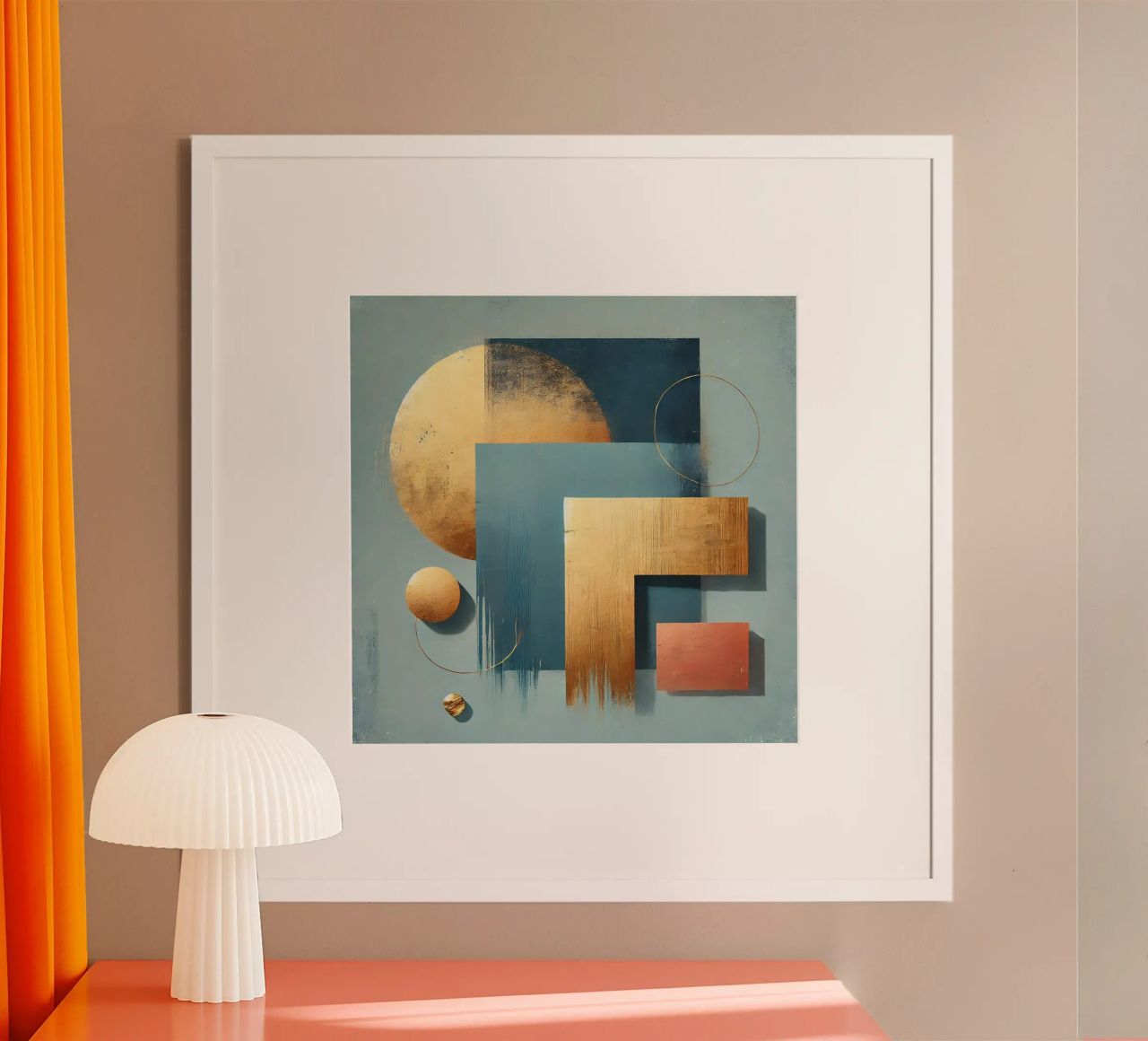 Art moderne pétrole or poster de abstrakt