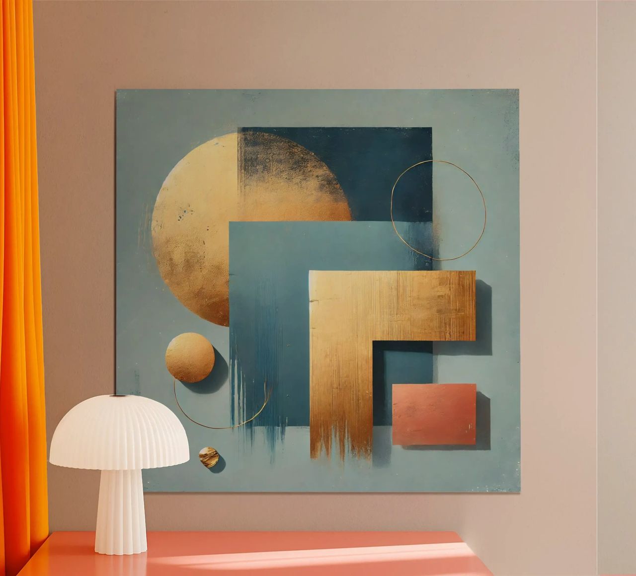 Art moderne pétrole or poster de abstrakt