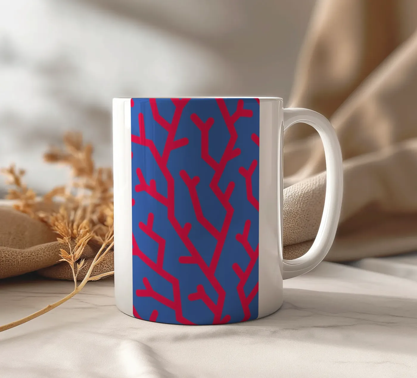 Corals keramische mok van BLAEK Design Studio