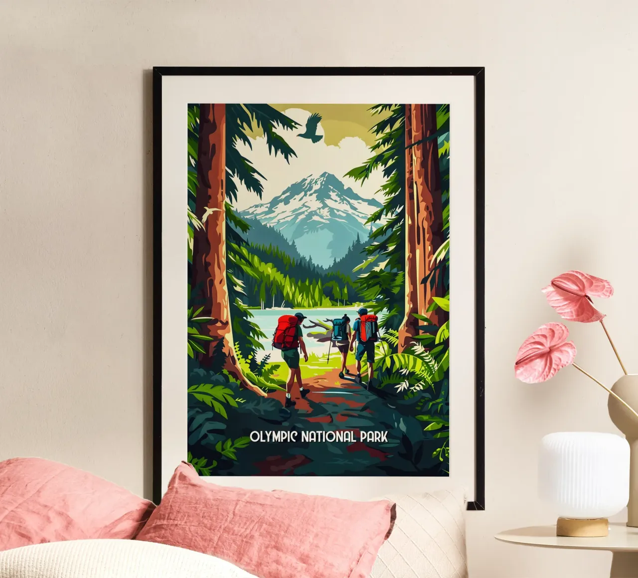 Olympic National Park poster con telaio in plastica da Travelstudio