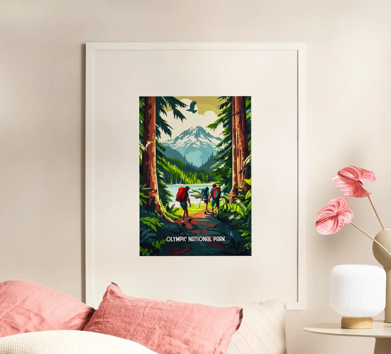 Olympic National Park poster con telaio in plastica da Travelstudio