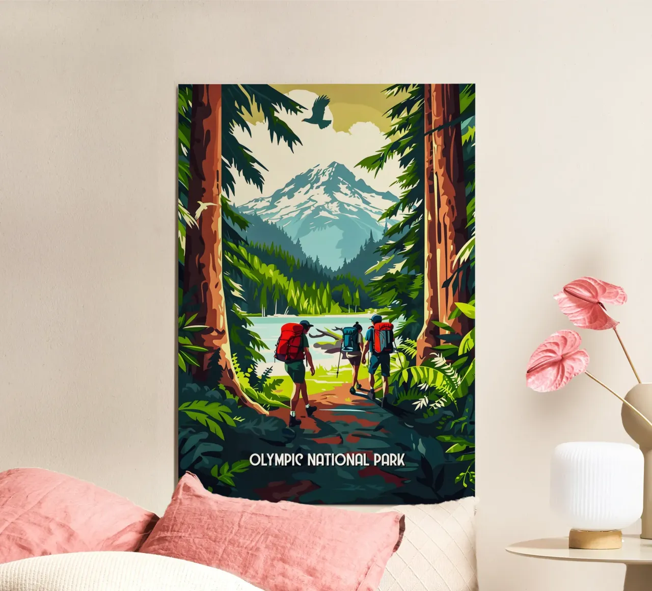 Olympic National Park poster con telaio in plastica da Travelstudio