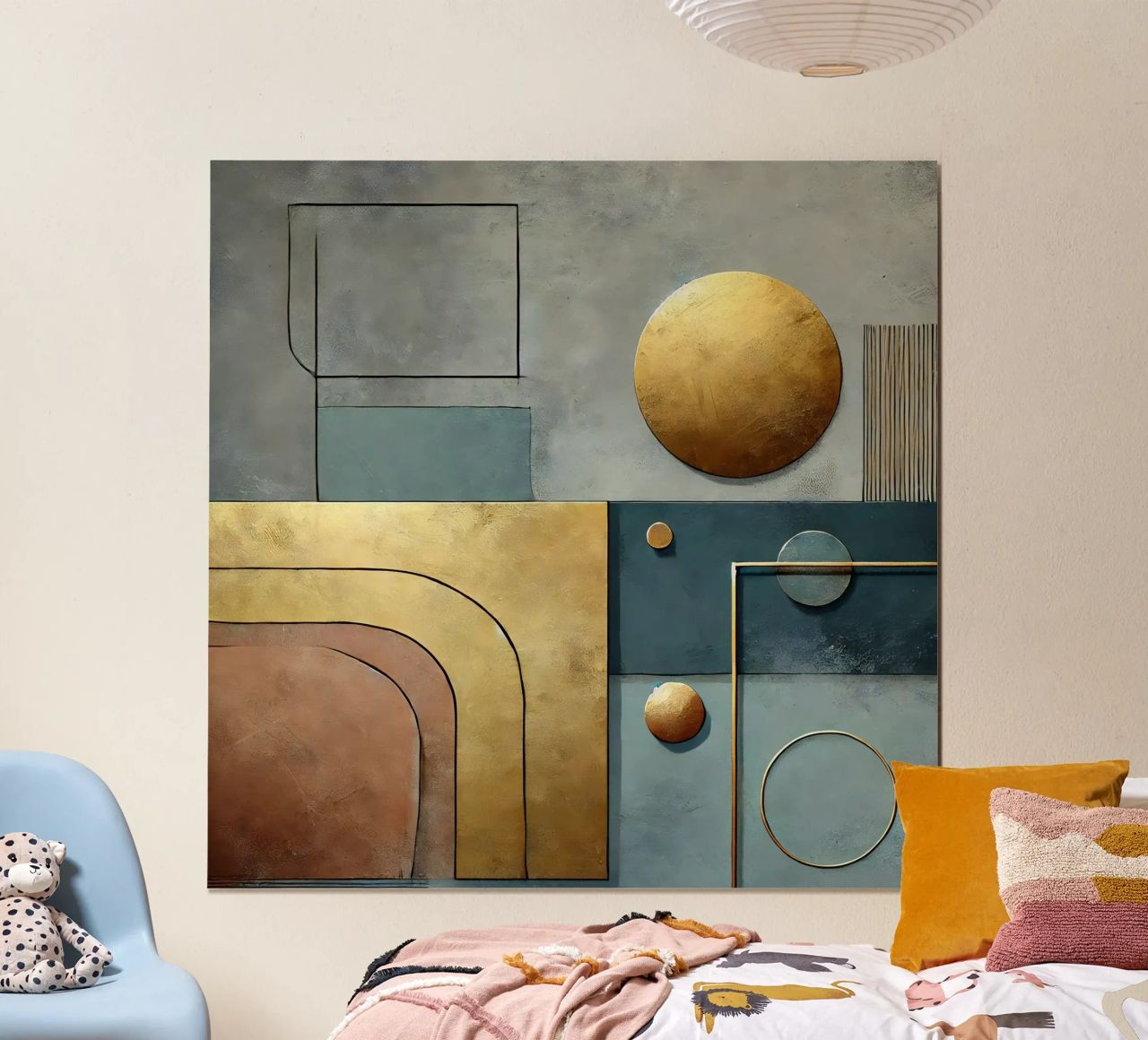 Art moderne pétrole or poster de abstrakt