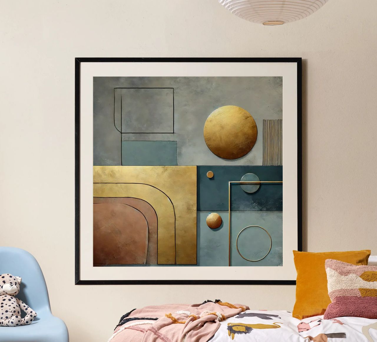 Art moderne pétrole or poster de abstrakt