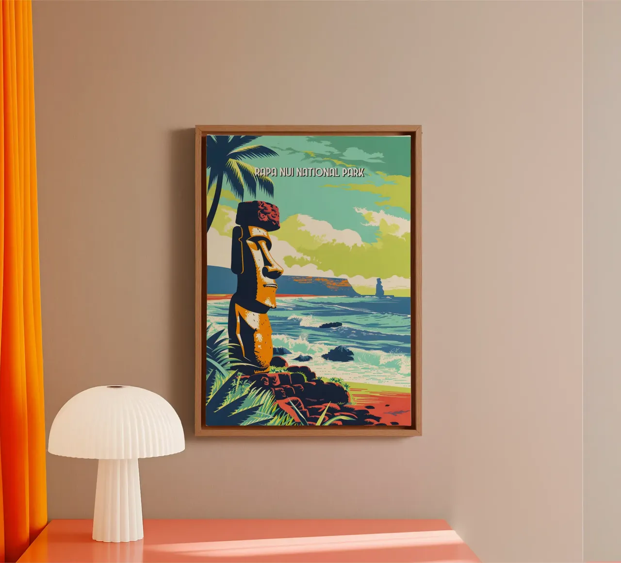 Rapa Nui National Park tela con Cornice a cassetta da Travelstudio