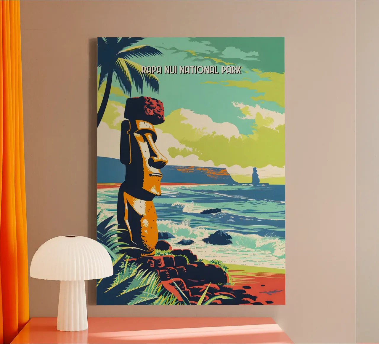 Rapa Nui National Park tela con Cornice a cassetta da Travelstudio