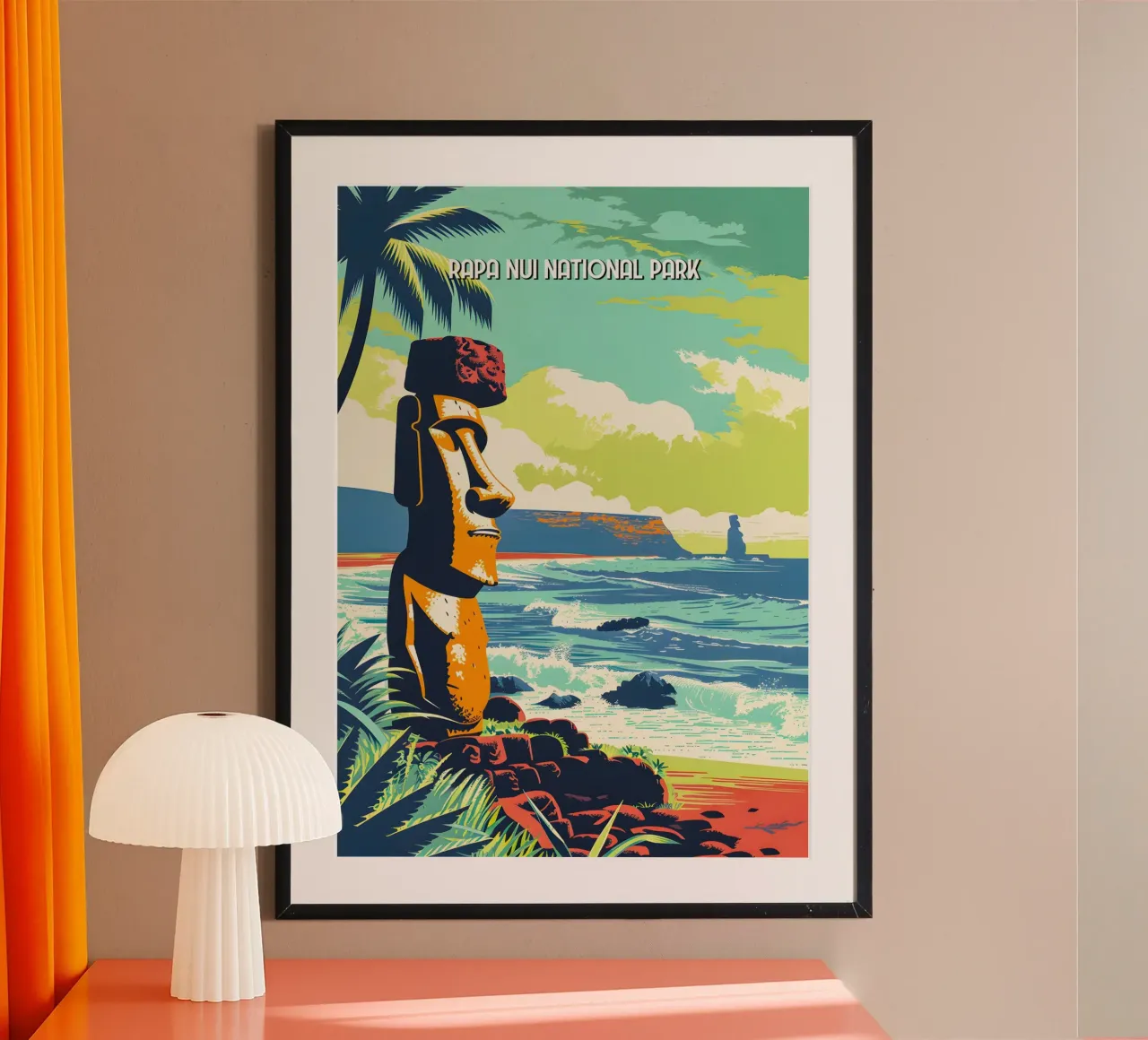 Rapa Nui National Park poster con telaio in alluminio da Travelstudio