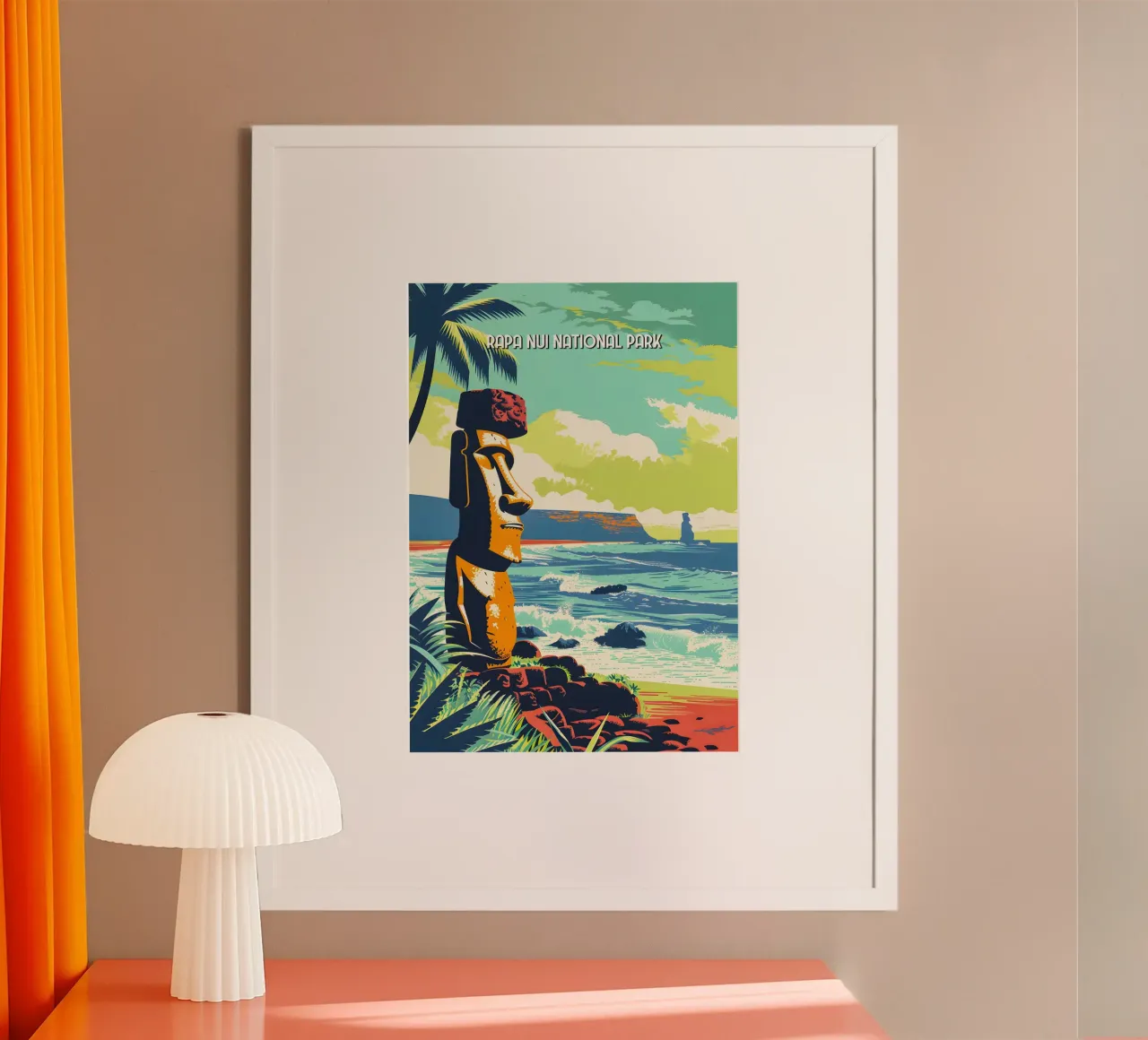 Rapa Nui National Park poster con telaio in alluminio da Travelstudio
