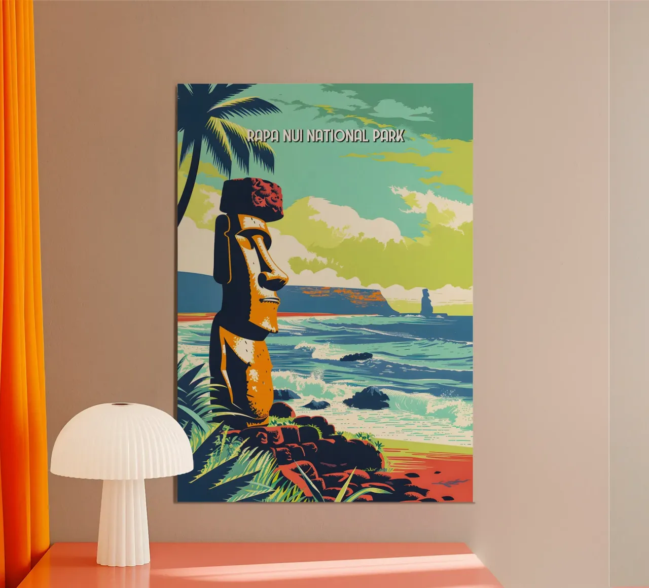 Rapa Nui National Park poster con telaio in alluminio da Travelstudio