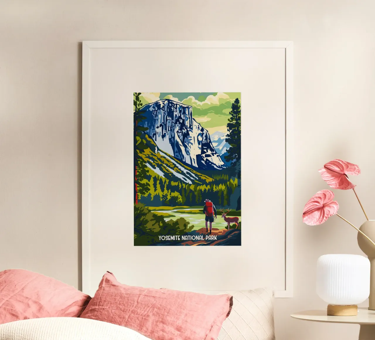 Yosemite National Park poster con telaio in alluminio da Travelstudio