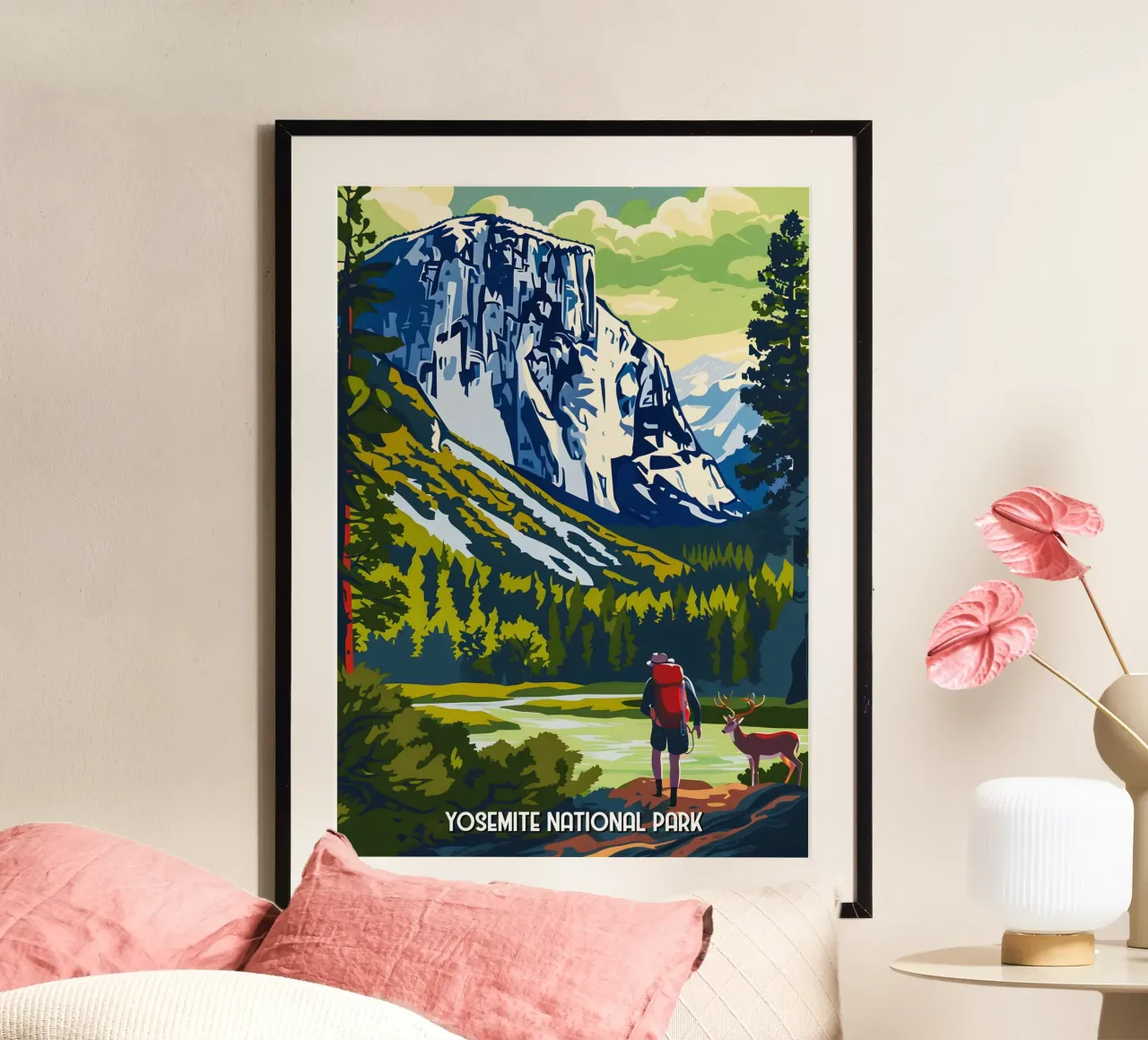 Yosemite National Park poster con telaio in alluminio da Travelstudio