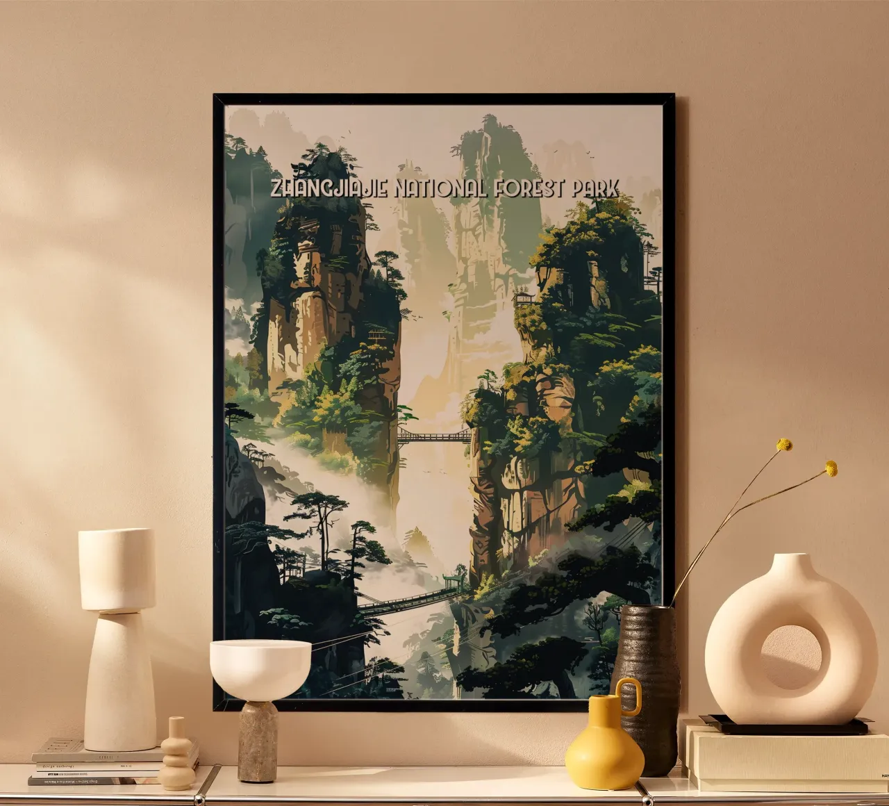 Zhangjiajie National Forest Park poster con telaio in plastica da Travelstudio