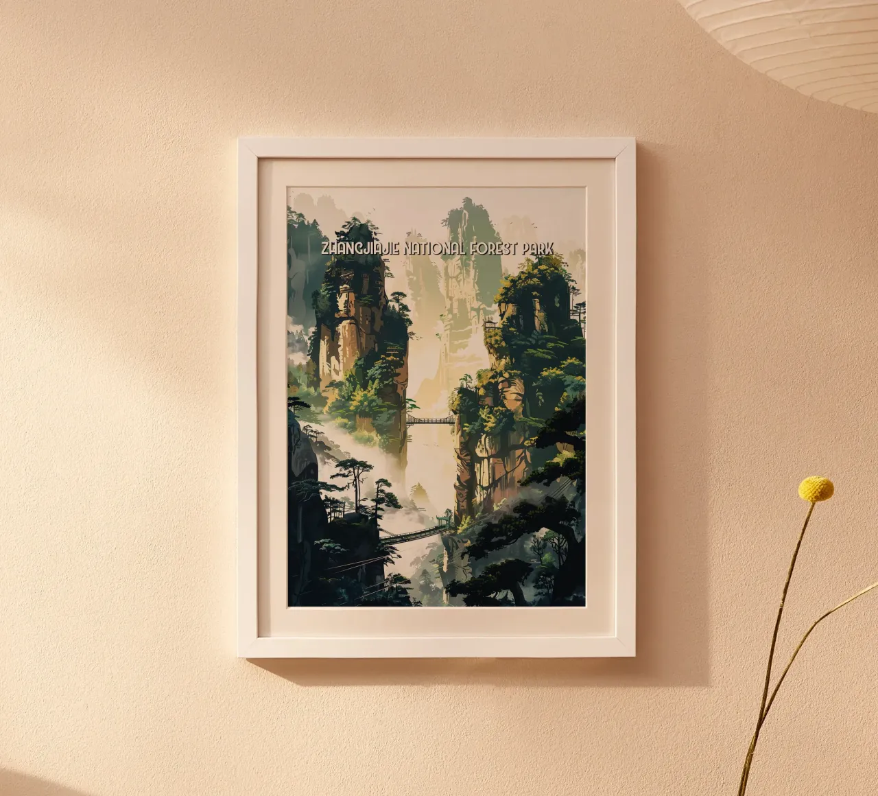 Zhangjiajie National Forest Park poster con telaio in plastica da Travelstudio