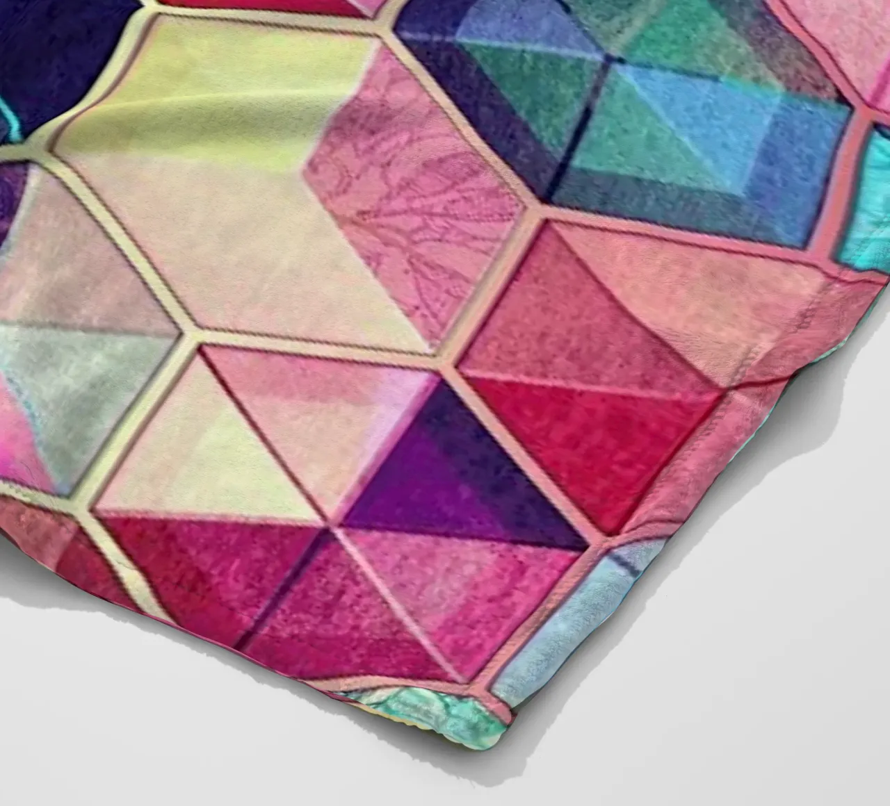 Topaz And Rubey Crystal Honeycomb Cubes fleece blanket by Micklyn Le Feuvre