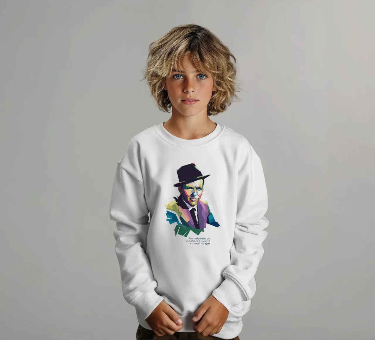 Frank Sinatra Quotes felpa bambino da Alkahfsmart