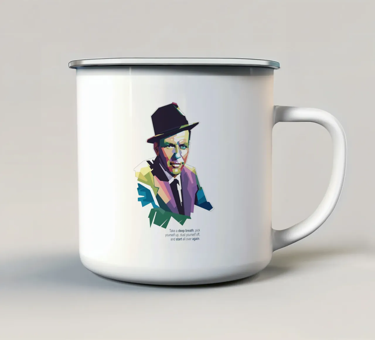 Frank Sinatra Quotes tazza in smalto da Alkahfsmart