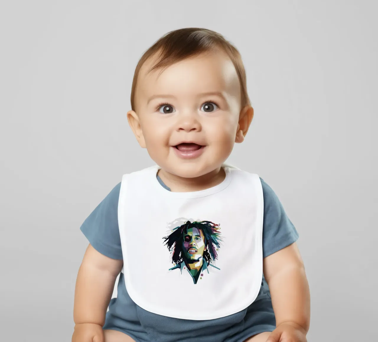 Tuff Gong en WPAP babero de Alkahfsmart