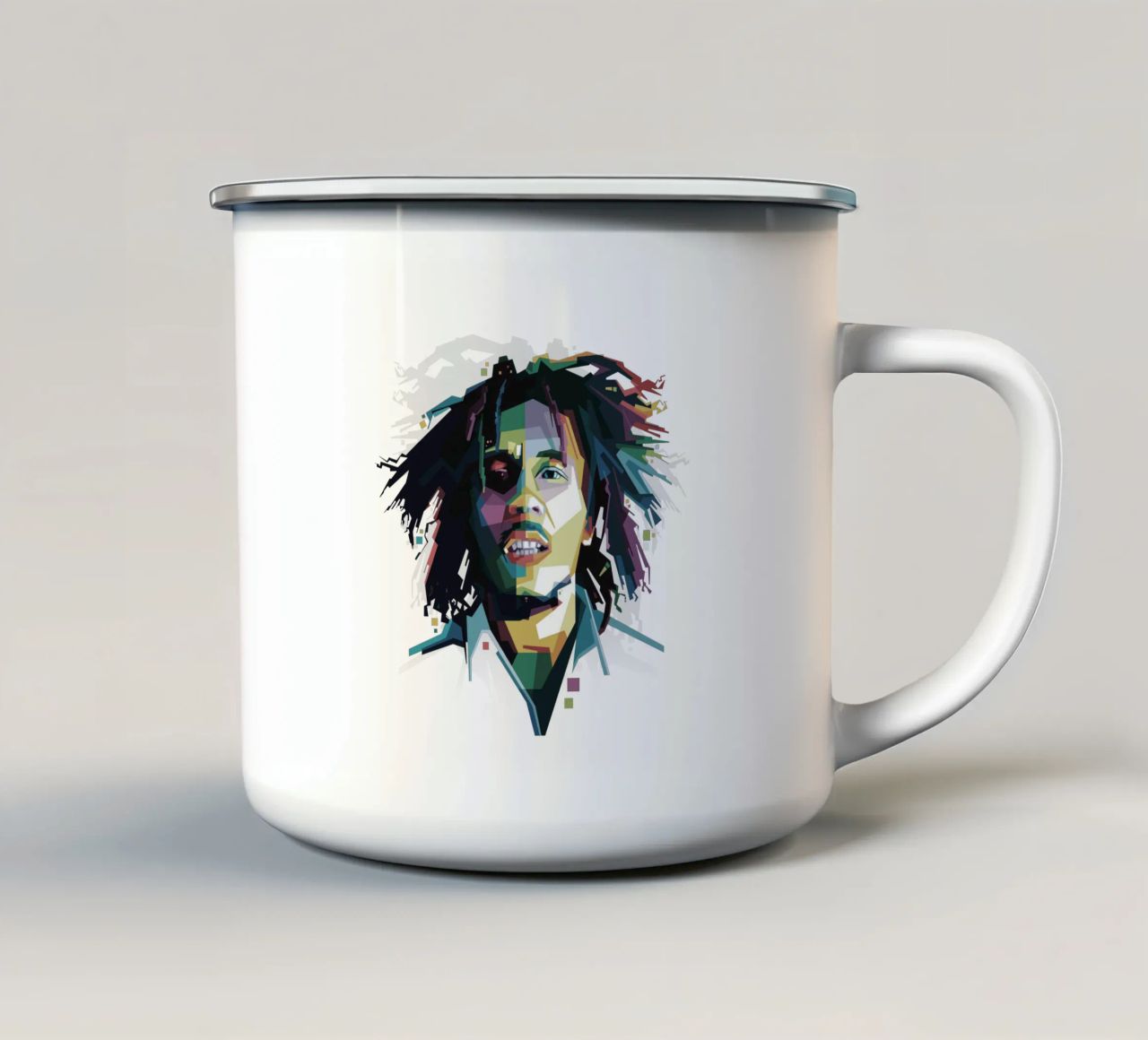 Tuff Gong in WPAP tazza in smalto da Alkahfsmart