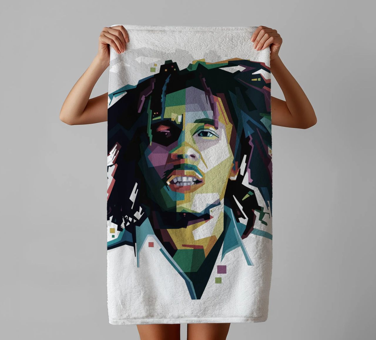Tuff Gong in WPAP asciugamano da bagno da Alkahfsmart
