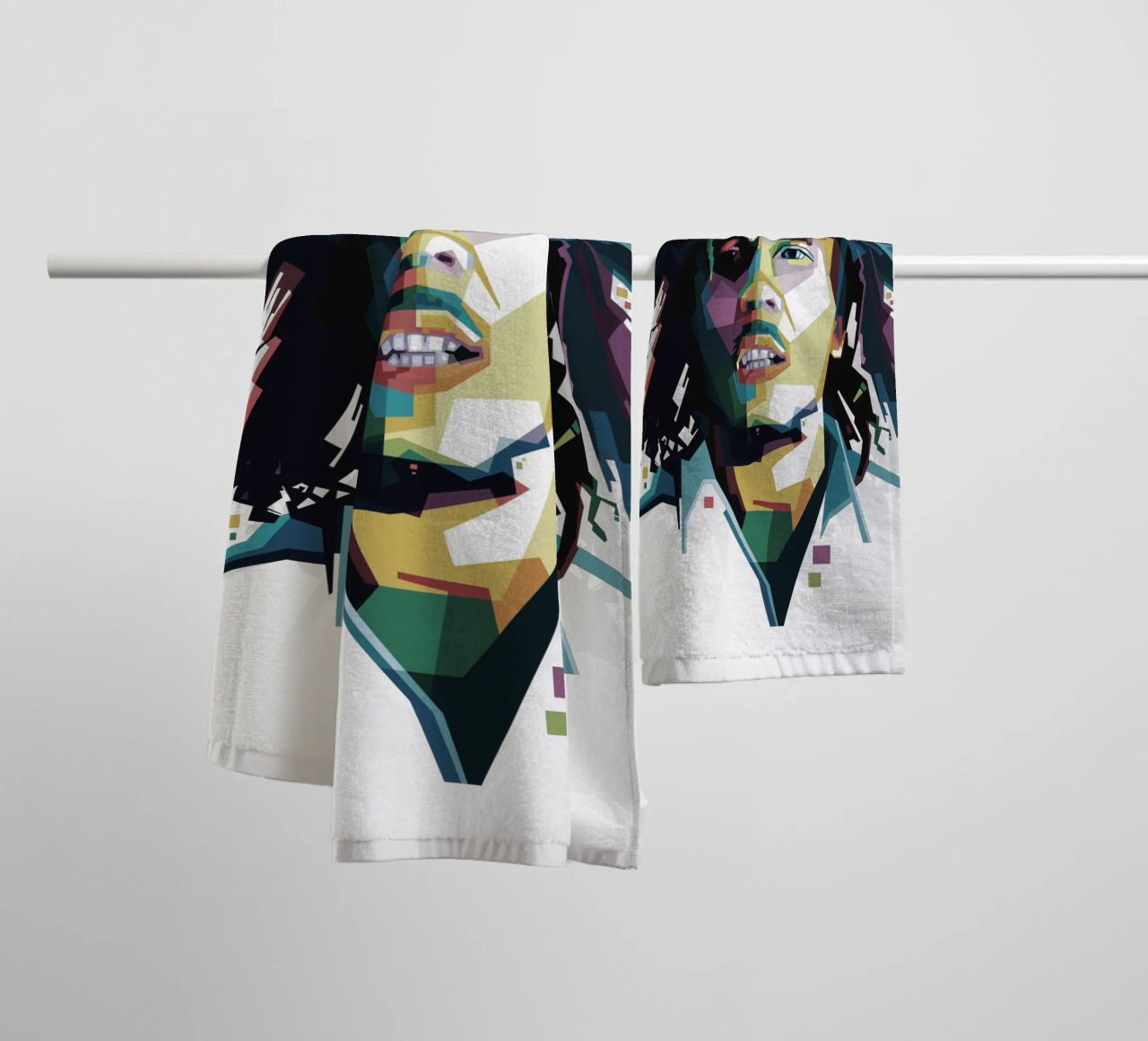 Tuff Gong in WPAP asciugamano da bagno da Alkahfsmart