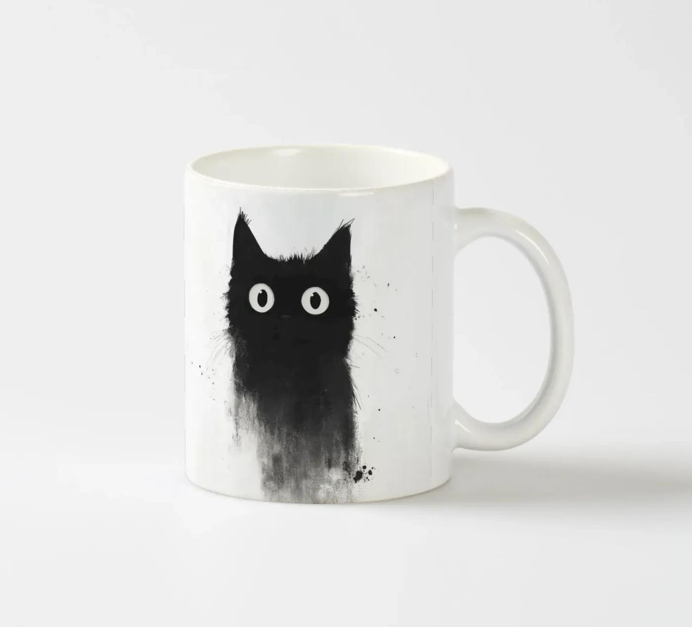 Black ceramic mug by Art Unleashed