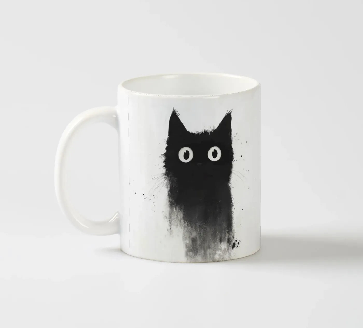 Black ceramic mug by Art Unleashed