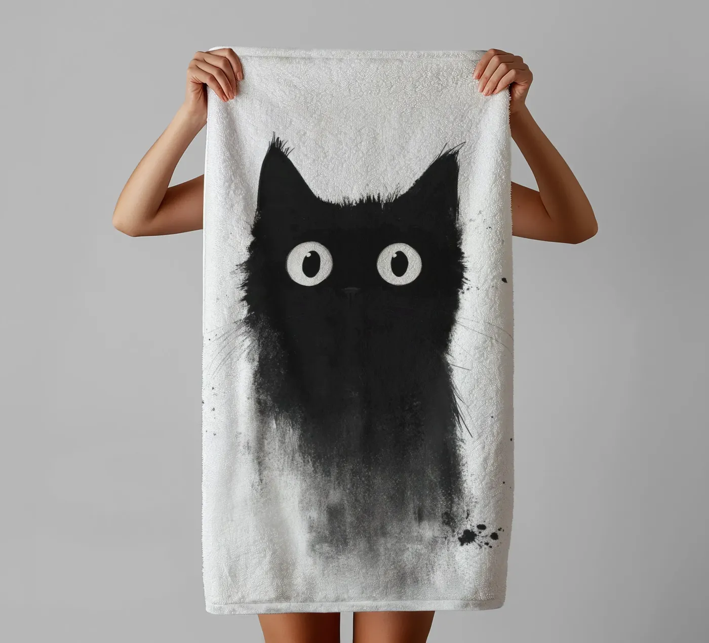 Black towel by Art Unleashed