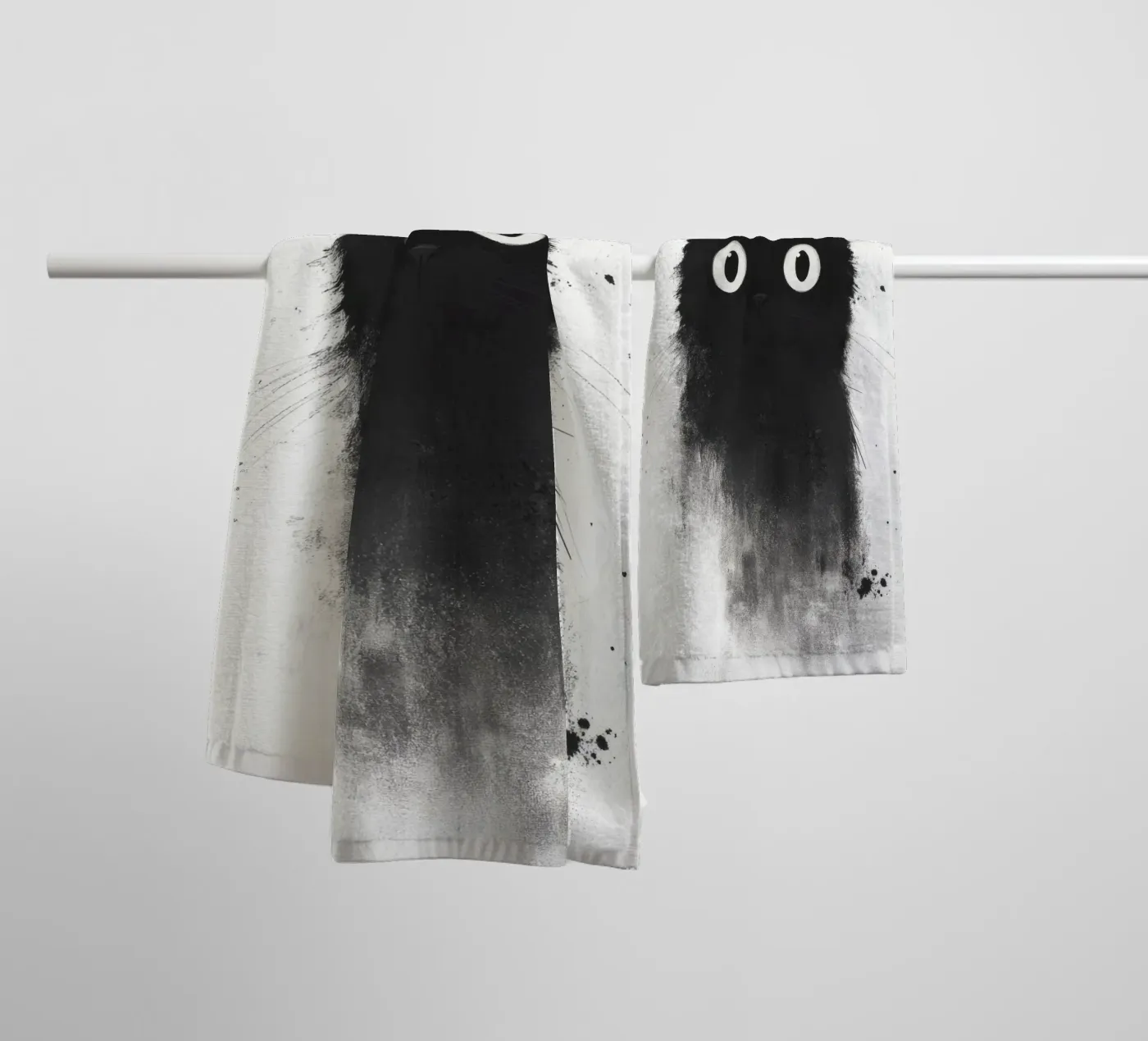 Black towel by Art Unleashed