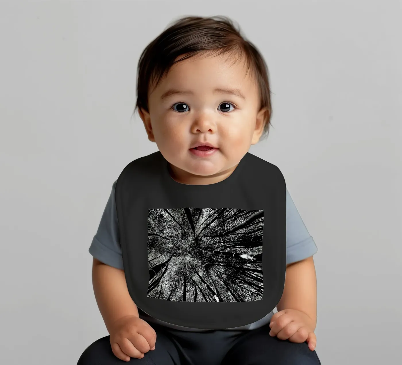 trees baby bib by Massimo Frascogna