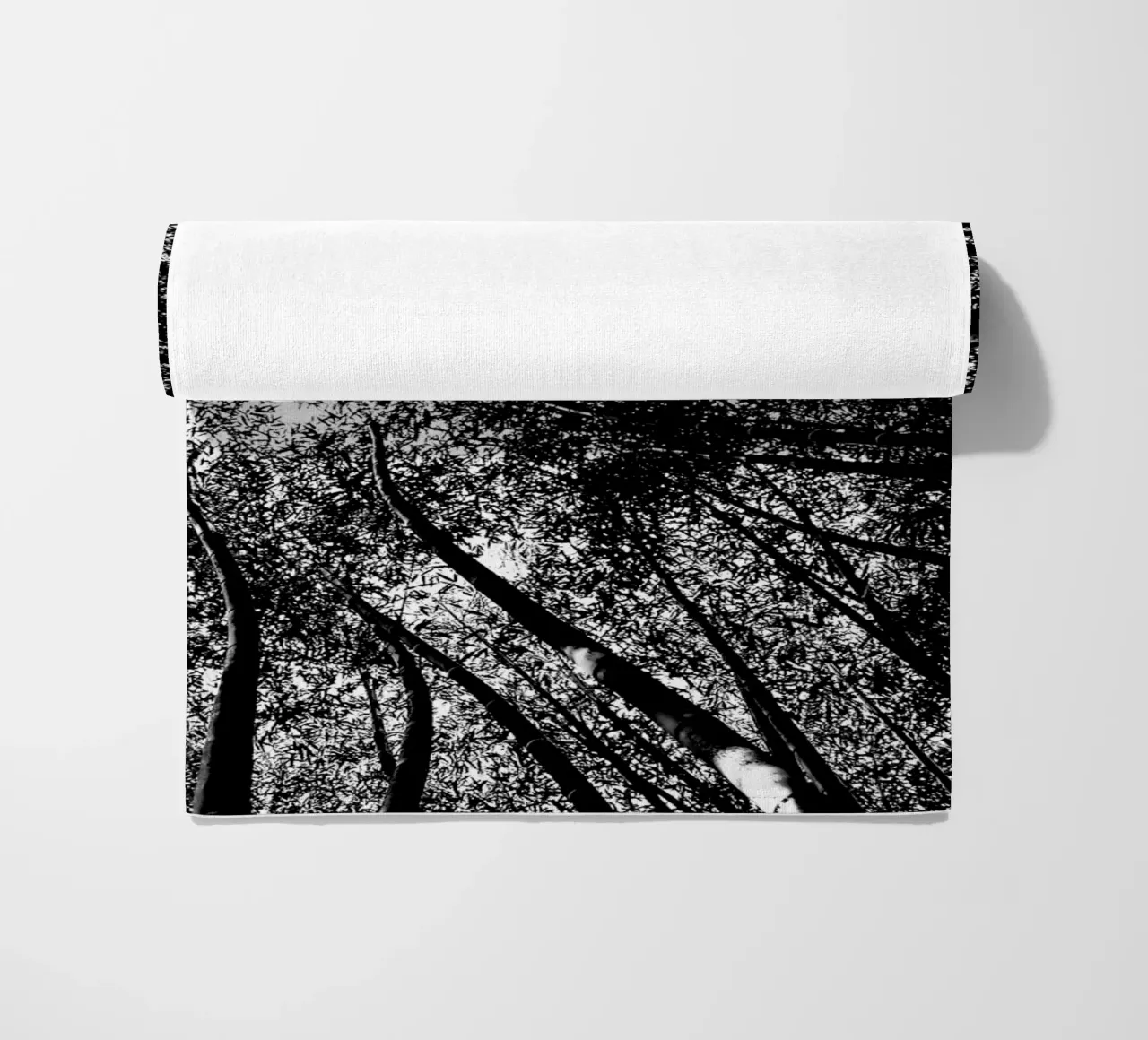 trees beach towel by Massimo Frascogna
