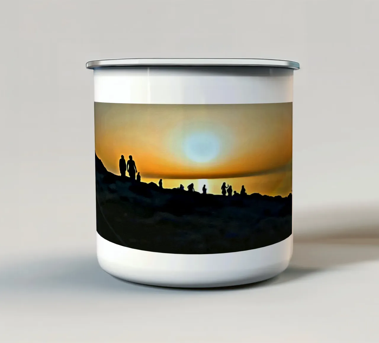 Sunset tazza in smalto da Massimo Frascogna