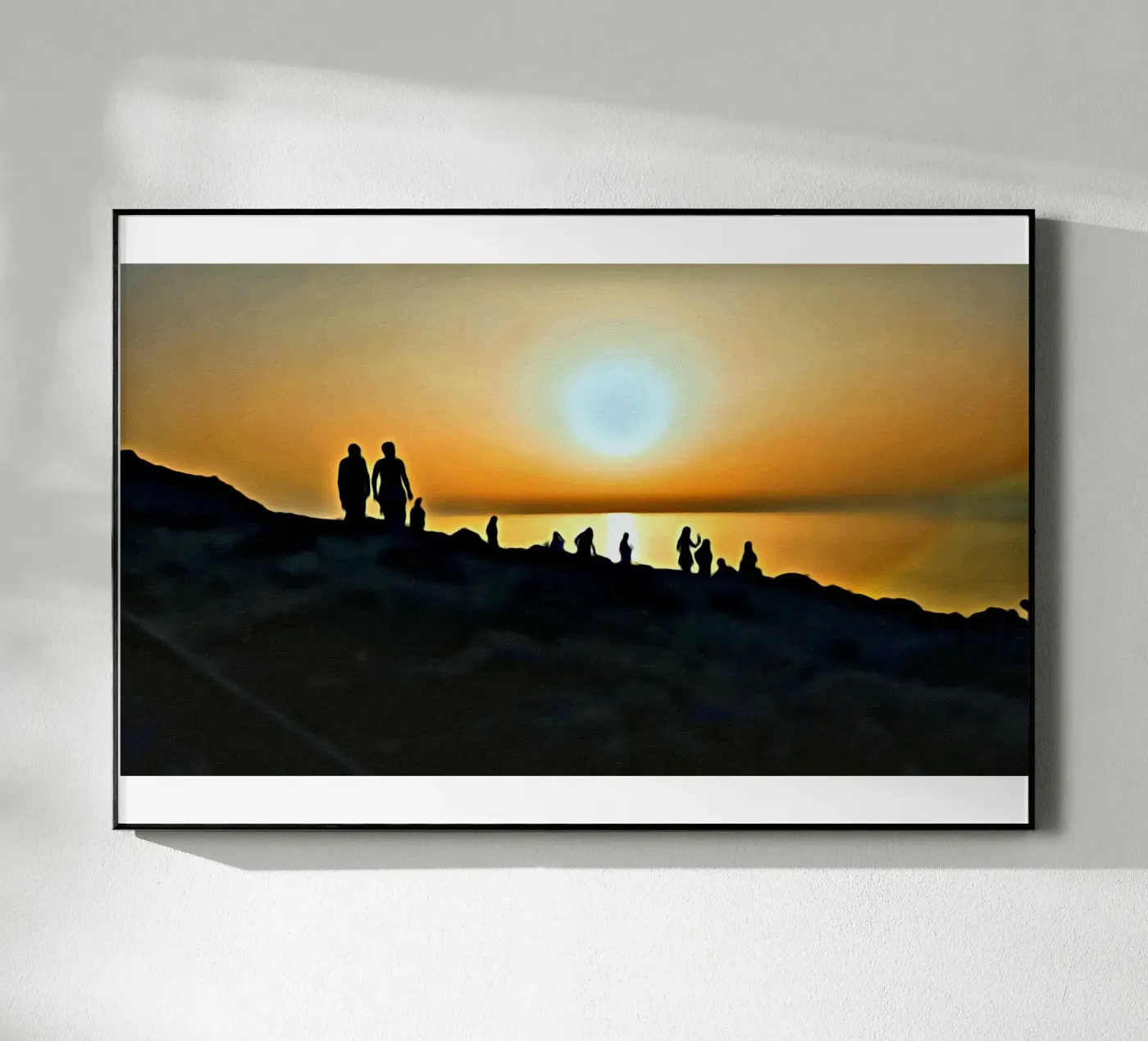 Zonsondergang acryl van Massimo Frascogna