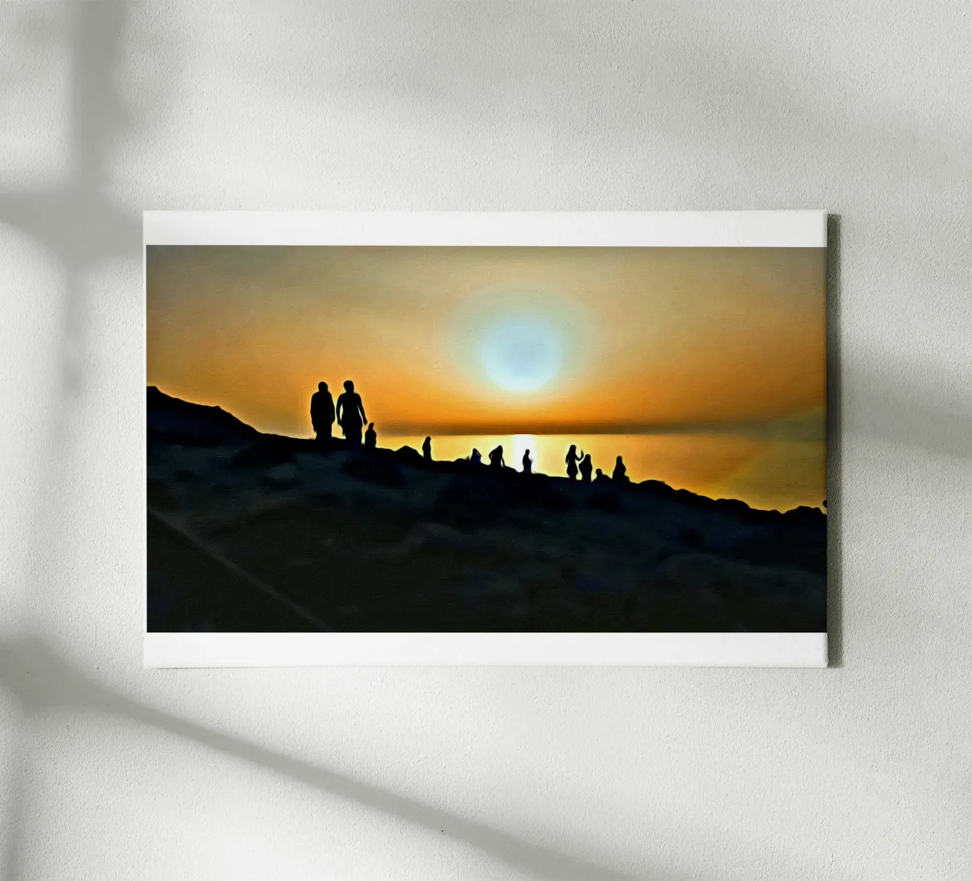 Zonsondergang canvas van Massimo Frascogna