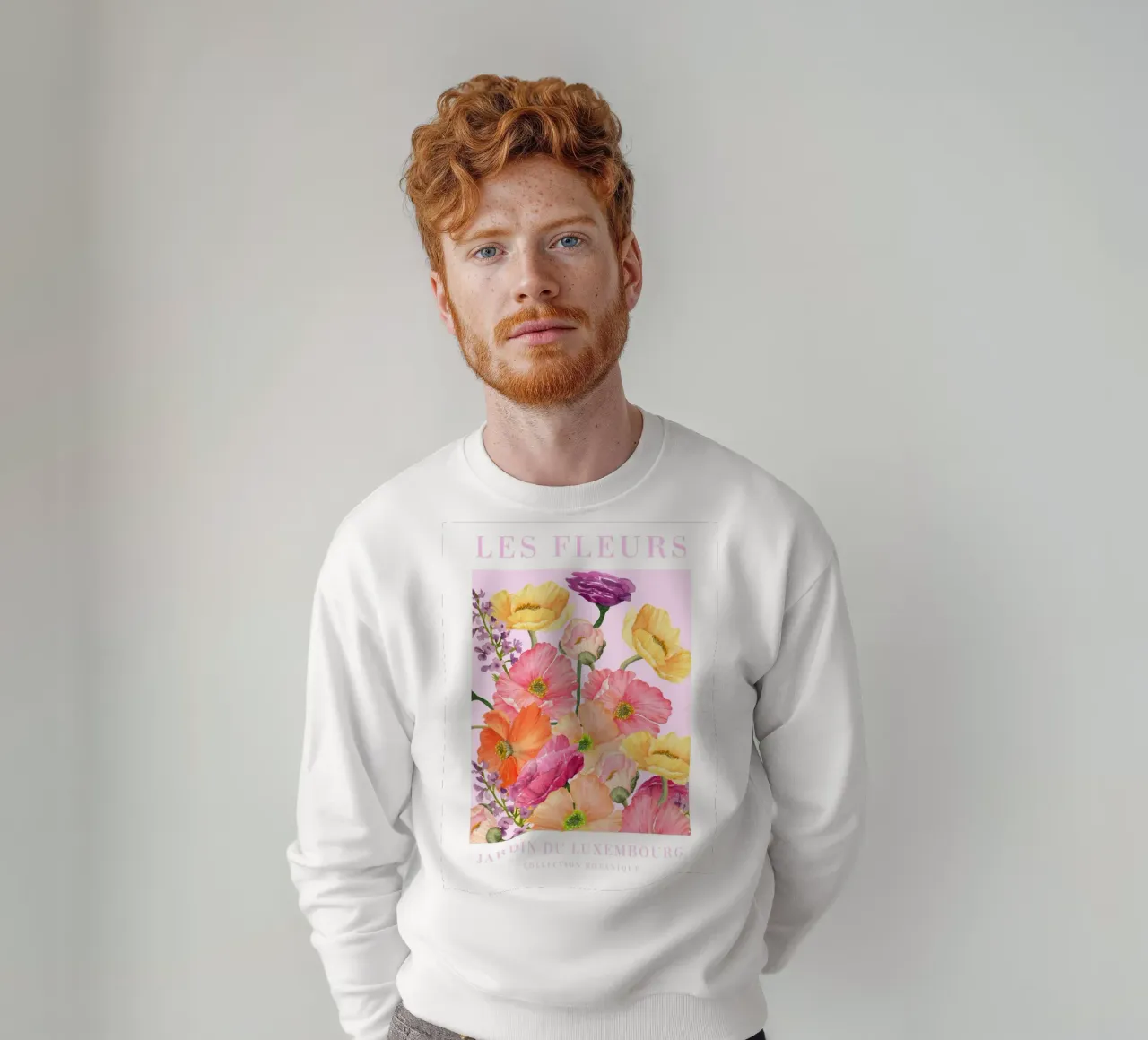 Les Fleurs Paris Flower Print felpa da Bella Studio