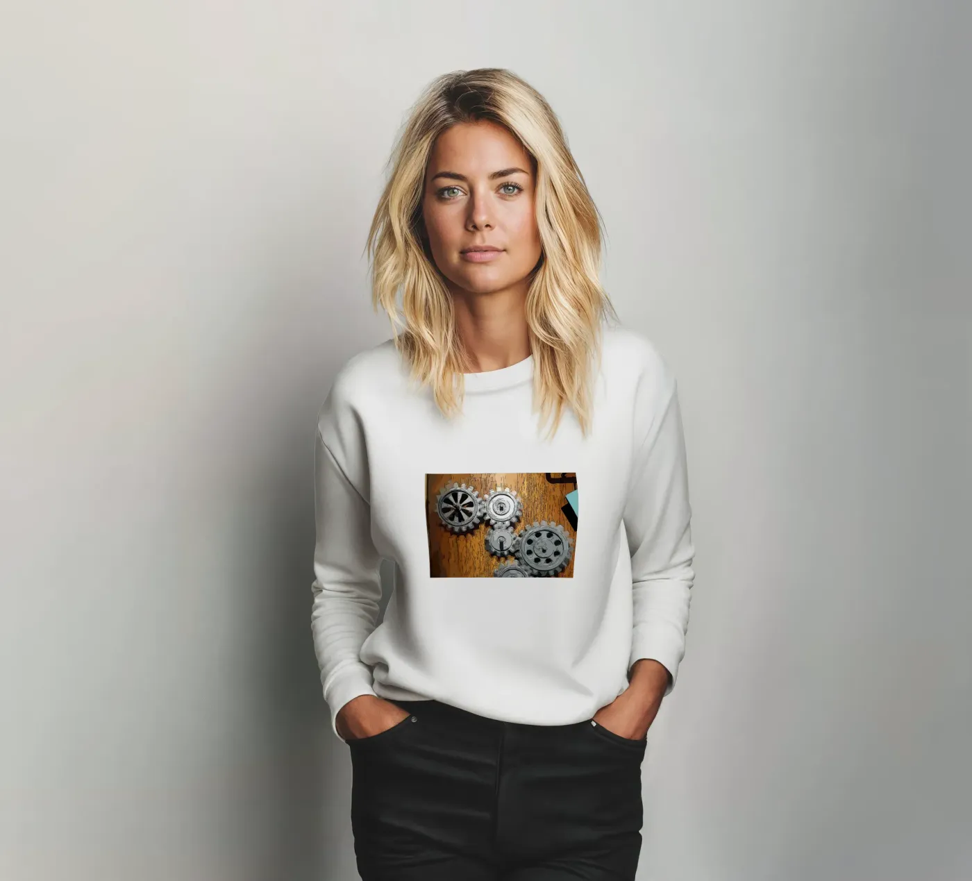 panel sweatshirt by Massimo Frascogna