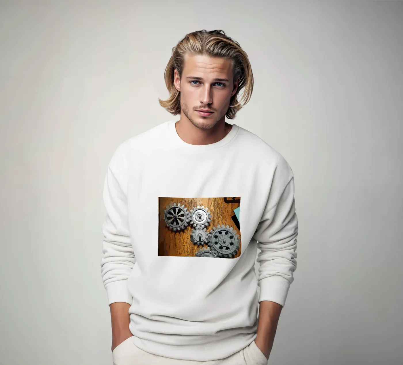panel sweatshirt by Massimo Frascogna