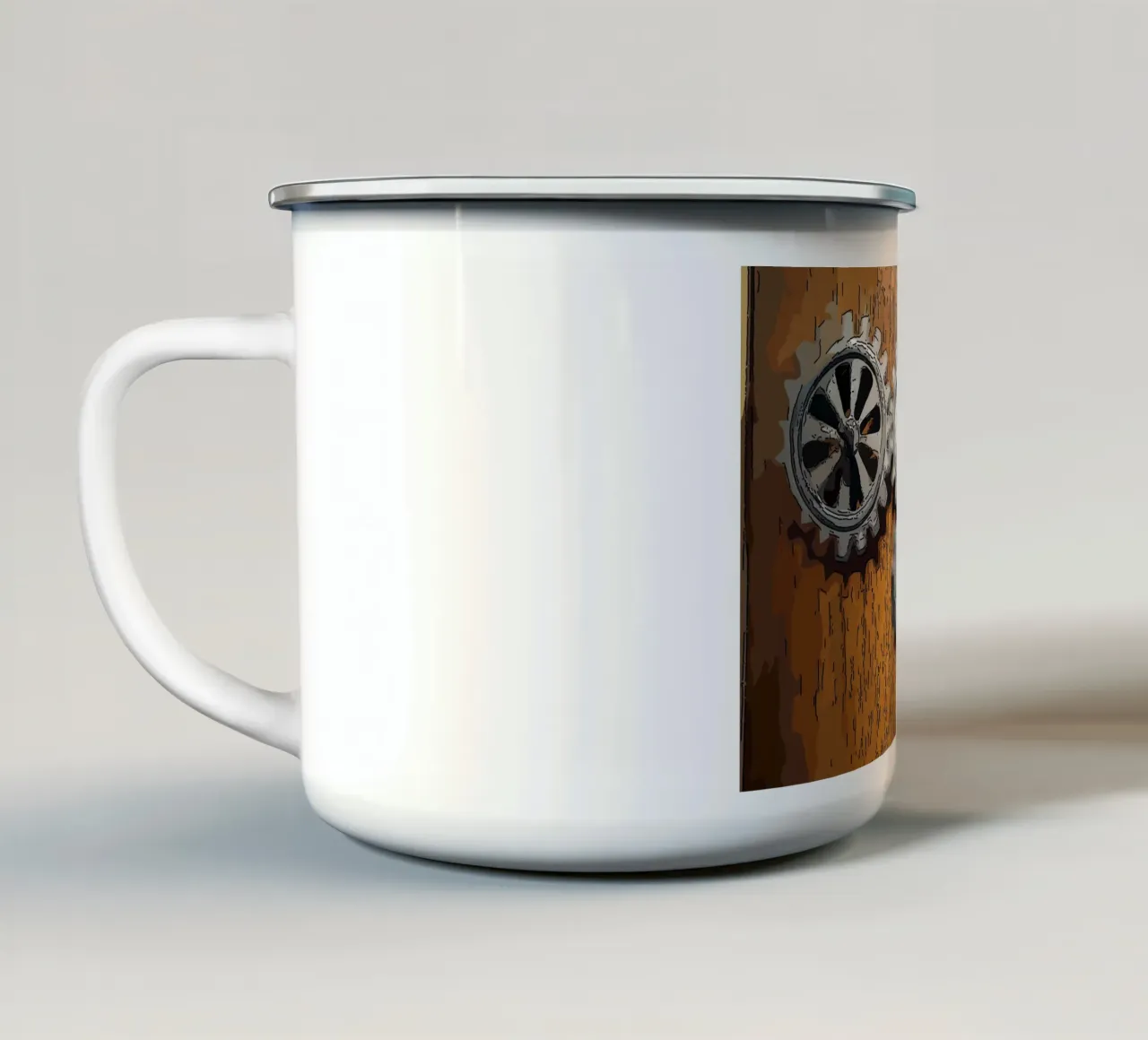 pannello tazza in smalto da Massimo Frascogna